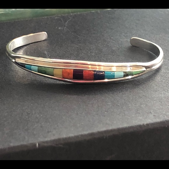 Jewelry - Beautiful Inlaid Stone Cuff